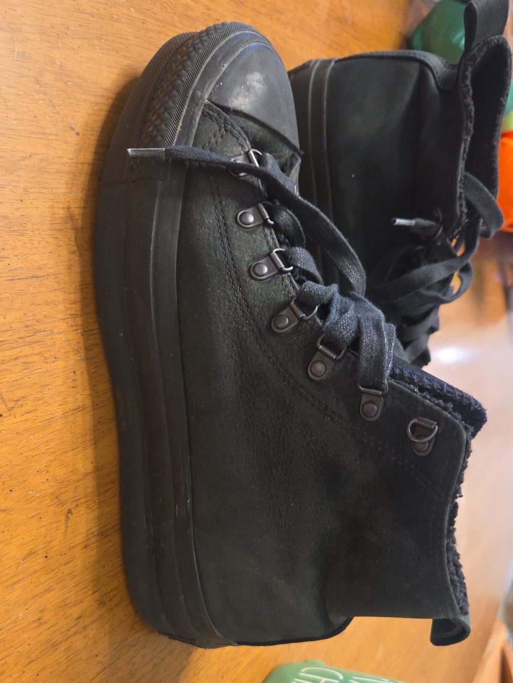 Men's Black High-Top Converse Boots